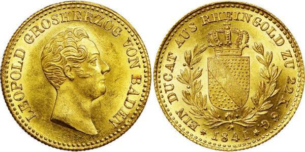 1 Ducat Grand Duchy of Baden (1806-1918) Gold Leopold, Grand Duke of Baden (1790 – 1852)