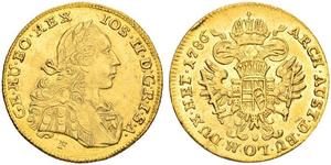 1 Ducat Habsburg Empire (1526-1804) Gold Joseph II, Holy Roman Emperor  (1741 - 1790)