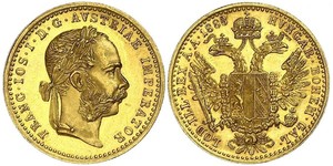 1 Ducat Habsburg Empire (1526-1804) Gold Franz Joseph I (1830 - 1916)