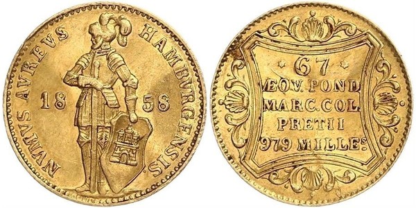 1 Ducat Hamburg Gold 