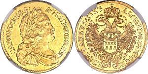 1 Ducat Holy Roman Empire (962-1806) Gold Charles VI, Holy Roman Emperor (1685-1740)