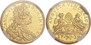 1 Ducat Imperial City of Augsburg (1276 - 1803) Gold Charles VI, Holy Roman Emperor (1685-1740)