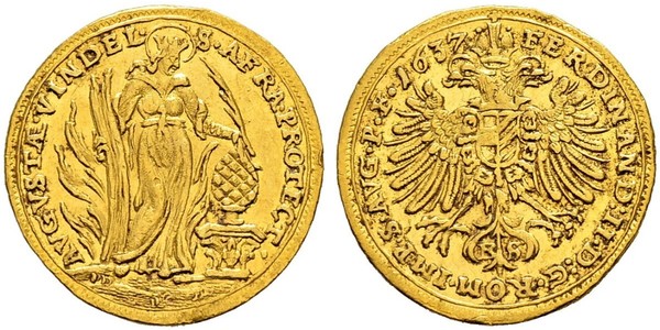 1 Ducat Imperial City of Augsburg (1276 - 1803) Gold Ferdinand III, Holy Roman Emperor (1608-1657)