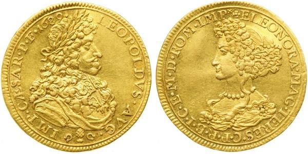 1 Ducat Imperial City of Augsburg (1276 - 1803) Gold Leopold I, Holy Roman Emperor (1640-1705)