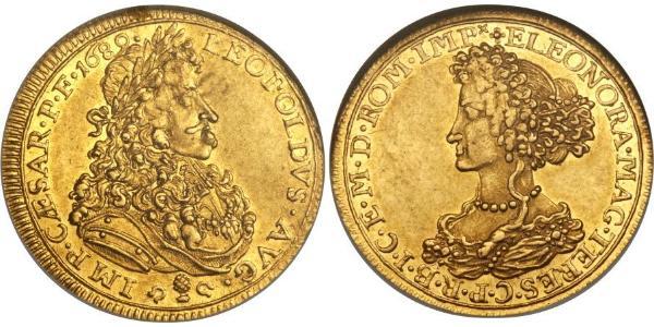 1 Ducat Imperial City of Augsburg (1276 - 1803) Gold Leopold I, Holy Roman Emperor (1640-1705)