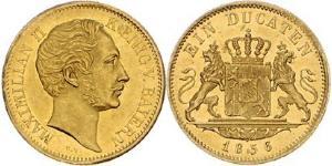 1 Ducat Kingdom of Bavaria (1806 - 1918) Gold Maximilian II of Bavaria (1811 - 1864)