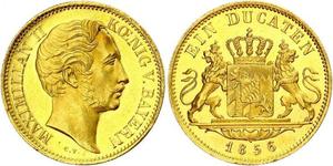1 Ducat Kingdom of Bavaria (1806 - 1918) Gold Maximilian II of Bavaria (1811 - 1864)
