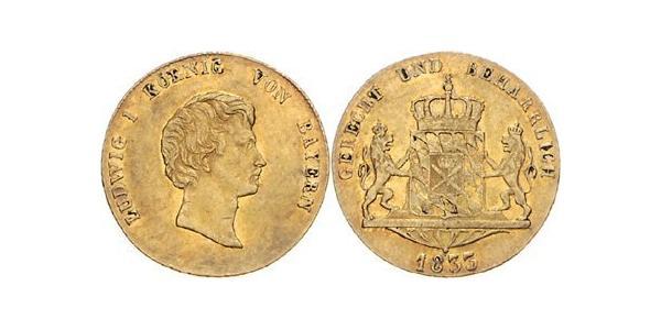 1 Ducat Kingdom of Bavaria (1806 - 1918) Gold Ludwig I of Bavaria (1786 – 1868)