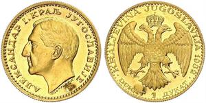 1 Ducat Kingdom of Yugoslavia (1918-1943) Gold Alexander I of Yugoslavia (1888 - 1934)