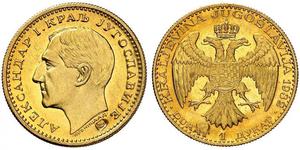 1 Ducat Kingdom of Yugoslavia (1918-1943) Gold Alexander I of Yugoslavia (1888 - 1934)