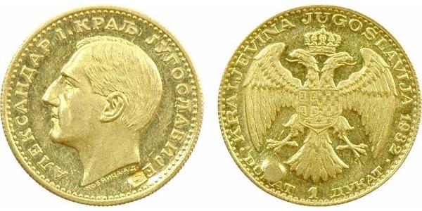 1 Ducat Kingdom of Yugoslavia (1918-1943) Gold Alexander I of Yugoslavia (1888 - 1934)