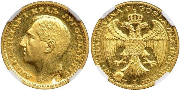 1 Ducat Kingdom of Yugoslavia (1918-1943) Gold Alexander I of Yugoslavia (1888 - 1934)