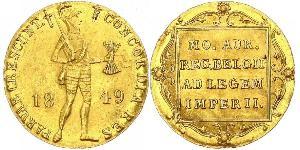 1 Ducat Kingdom of the Netherlands (1815 - ) Gold 