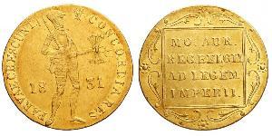 1 Ducat Kingdom of the Netherlands (1815 - ) Gold 