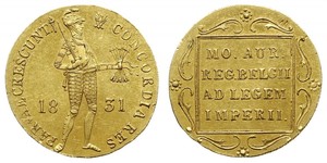 1 Ducat Kingdom of the Netherlands (1815 - ) Gold 