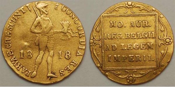 1 Ducat Kingdom of the Netherlands (1815 - ) Gold 