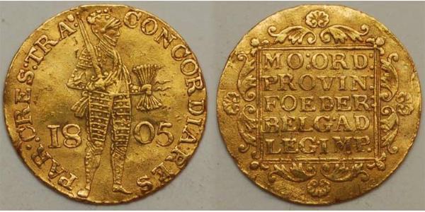 1 Ducat Kingdom of the Netherlands (1815 - ) Gold 