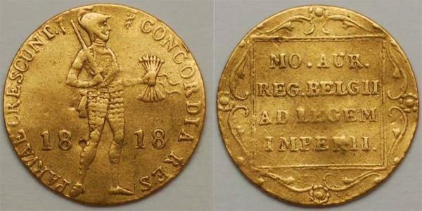 1 Ducat Kingdom of the Netherlands (1815 - ) Gold 