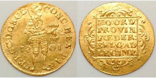 1 Ducat Kingdom of the Netherlands (1815 - ) Gold 