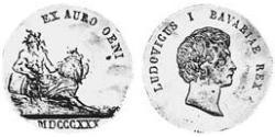 1 Ducat Königreich Bayern (1806 - 1918) Gold Ludwig I. (Bayern)(1786 – 1868)