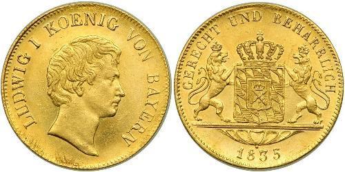 1 Ducat Königreich Bayern (1806 - 1918) Gold Ludwig I. (Bayern)(1786 – 1868)