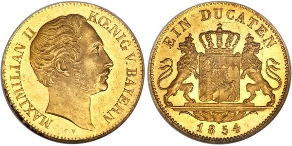 1 Ducat Königreich Bayern (1806 - 1918) Gold Maximilian II. Joseph (Bayern)(1811 - 1864)