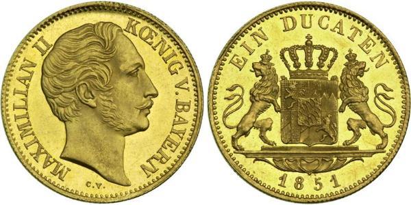 1 Ducat Königreich Bayern (1806 - 1918) Gold Maximilian II. Joseph (Bayern)(1811 - 1864)