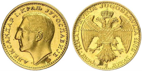 1 Ducat Königreich Jugoslawien (1918-1943) Gold Alexander I of Yugoslavia (1888 - 1934)