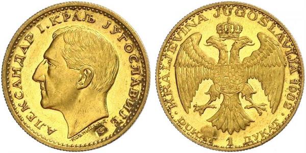 1 Ducat Königreich Jugoslawien (1918-1943) Gold Alexander I of Yugoslavia (1888 - 1934)