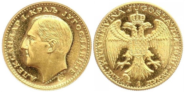 1 Ducat Königreich Jugoslawien (1918-1943) Gold Alexander I of Yugoslavia (1888 - 1934)