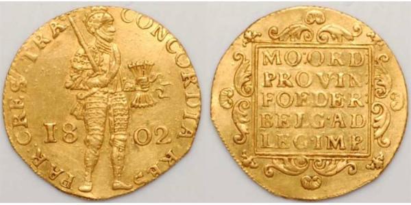 1 Ducat Königreich der Niederlande (1815 - ) Gold 