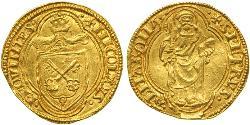 1 Ducat Papal States (752-1870) Gold Pope Nicholas V (1397-1455)