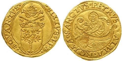 1 Ducat Papal States (752-1870) Gold Pope Sixtus IV (1414-1484)