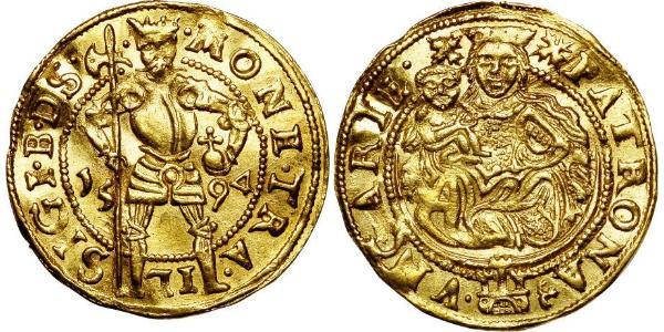 1 Ducat Principality of Transylvania (1571-1711) Gold Sigismund Báthory,  prince of Transylvania (1572 -1613)