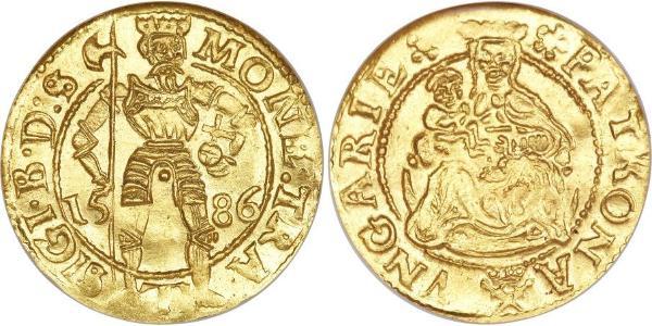 1 Ducat Principality of Transylvania (1571-1711) Gold Sigismund Báthory,  prince of Transylvania (1572 -1613)