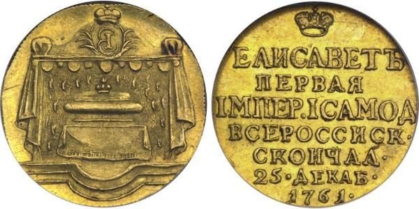 1 Ducat Russian Empire (1720-1917) Gold Jelisaweta I Petrowna (1709-1762)