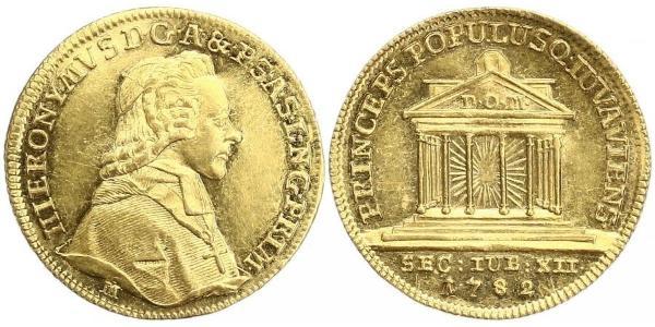 1 Ducat Salzburg Gold Hieronymus von Colloredo (1732 - 1812)