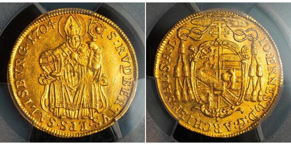 1 Ducat Salzburg Gold Johann Ernst von Thun und Hohenstein