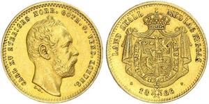 1 Ducat Sweden Gold Charles XV of Sweden (1826 - 1872)