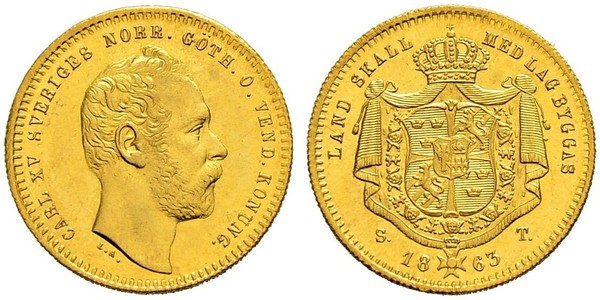 1 Ducat Sweden Gold Charles XV of Sweden (1826 - 1872)