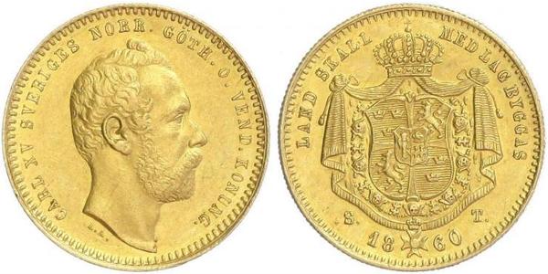 1 Ducat Sweden Gold Charles XV of Sweden (1826 - 1872)