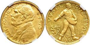 1 Ducat Tschechoslowakei  (1918-1992) Gold Antonin Svehla  (1873- 1933)