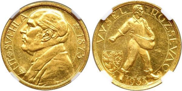 1 Ducat Tschechoslowakei  (1918-1992) Gold Antonin Svehla  (1873- 1933)