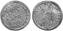 1 Ducat Augsbourg (1276 - 1803) Or Léopold Ier de Habsbourg(1640-1705)