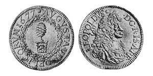 1 Ducat Augsbourg (1276 - 1803) Or Léopold Ier de Habsbourg(1640-1705)