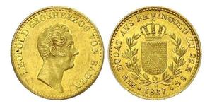 1 Ducat Grand-duché de Bade (1806-1918) Or Léopold Ier de Bade(1790 – 1852)