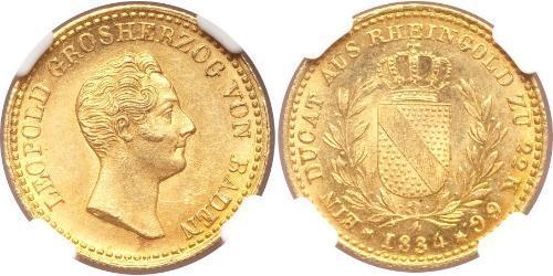 1 Ducat Grand-duché de Bade (1806-1918) Or Léopold Ier de Bade(1790 – 1852)