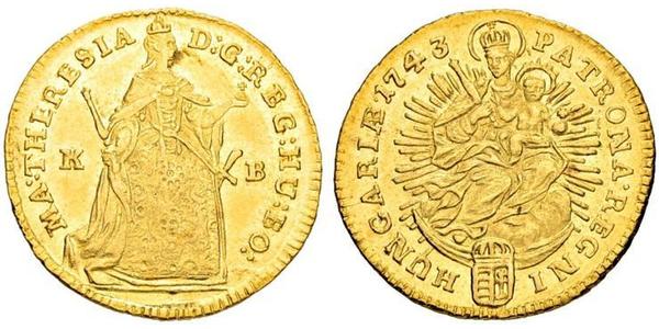 1 Ducat Hongrie Or Maria Theresa of Austria (1717 - 1780)