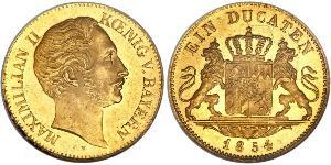 1 Ducat Royaume de Bavière (1806 - 1918) Or Maximilien II de Bavière(1811 - 1864)