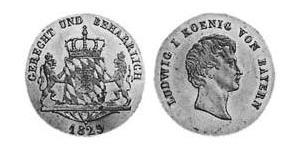 1 Ducat Royaume de Bavière (1806 - 1918) Or Louis Ier de Bavière(1786 – 1868)